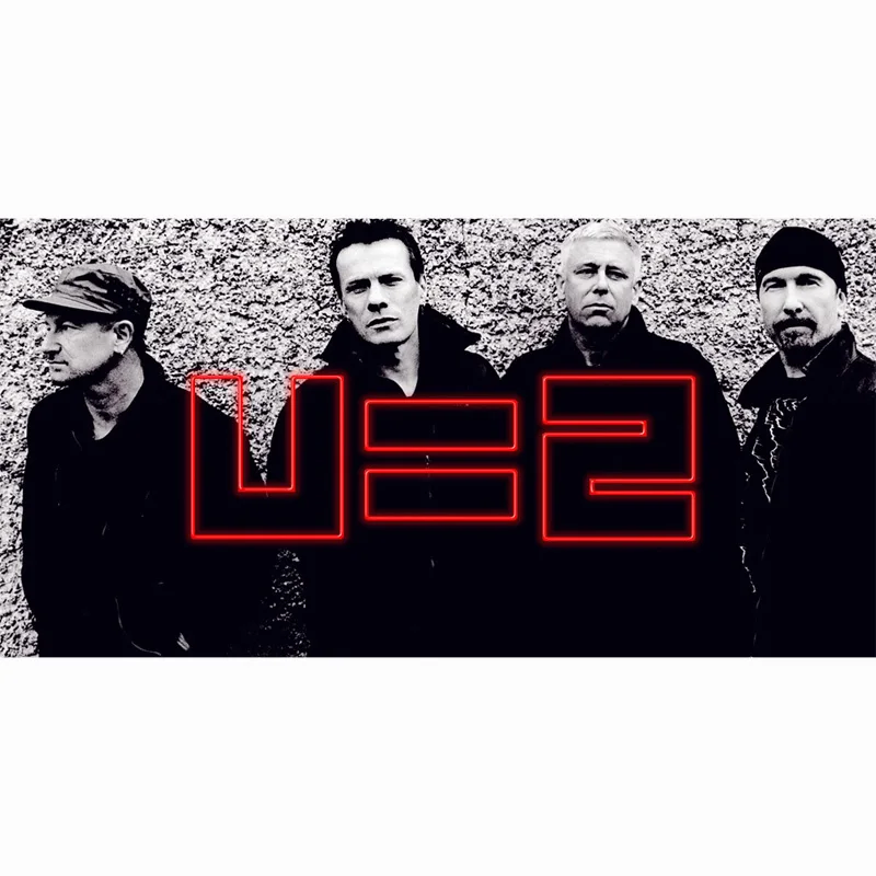 Мужское сушильное полотенце для душа U2 Rock Band Pattern Bamboo Fiber ванной улицы путешествий