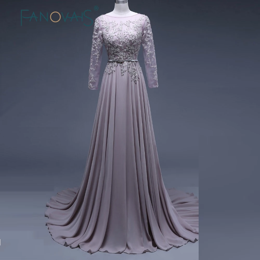 Элегантный длинное вечернее платье 2019 вечерние платья партии с длинным рукавом
