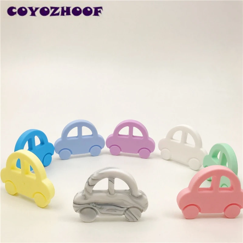 Детские Прорезыватель 10 шт. силиконовые мультфильм автомобиль форме сенсорными