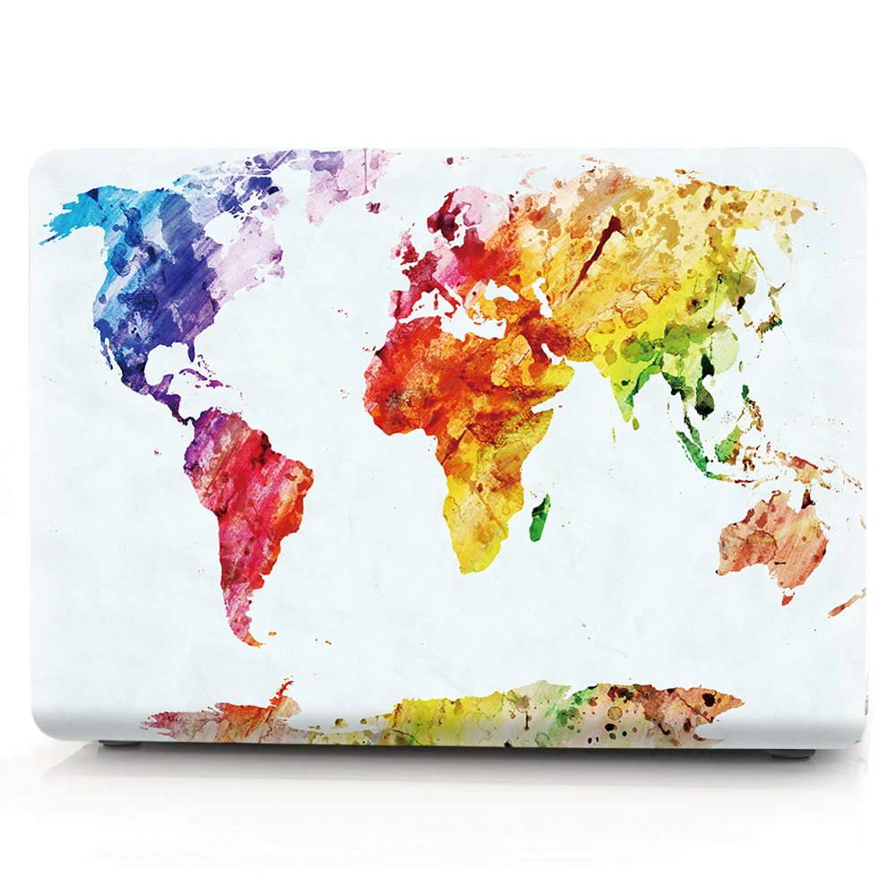 Новая мода для Macbook Retina 12 13 15 чехол A1534 A139 жесткий ПВХ цвет карта мира Жесткий ПК |