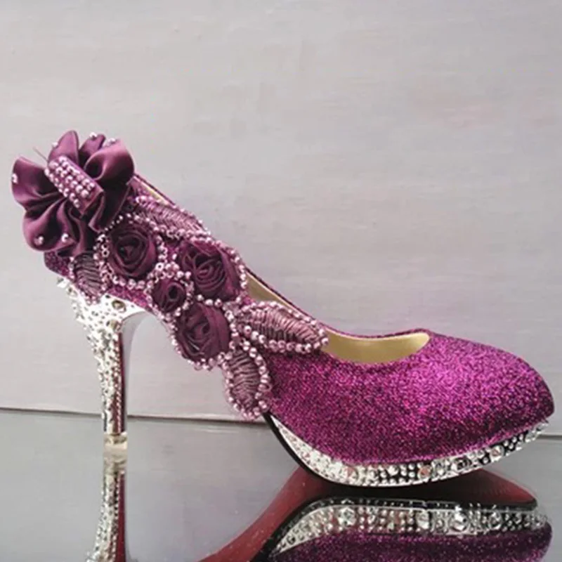 purple 8cm Яркие свадебные туфли; женские туфли-лодочки; пикантные женские туфли на очень высоком каблуке; модная женская обувь для вечеринок; тонкий каблук 8 см; 10 см; YX721 - Цвет: purple 8cm