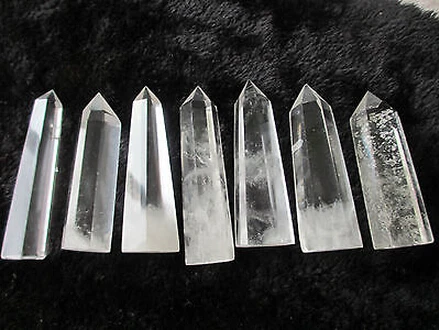 

7PCS NATURAL TRANSPARENT QUARTZ CRYSTAL WAND POINT HEALING