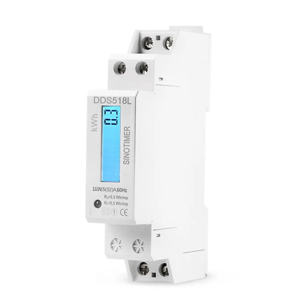 SINOTIMER Single Phase Power Consumption Energy Watt Analyzer KWh AC 110V Digital LCD Electricity Usage Monitor Wattmeter | Инструменты