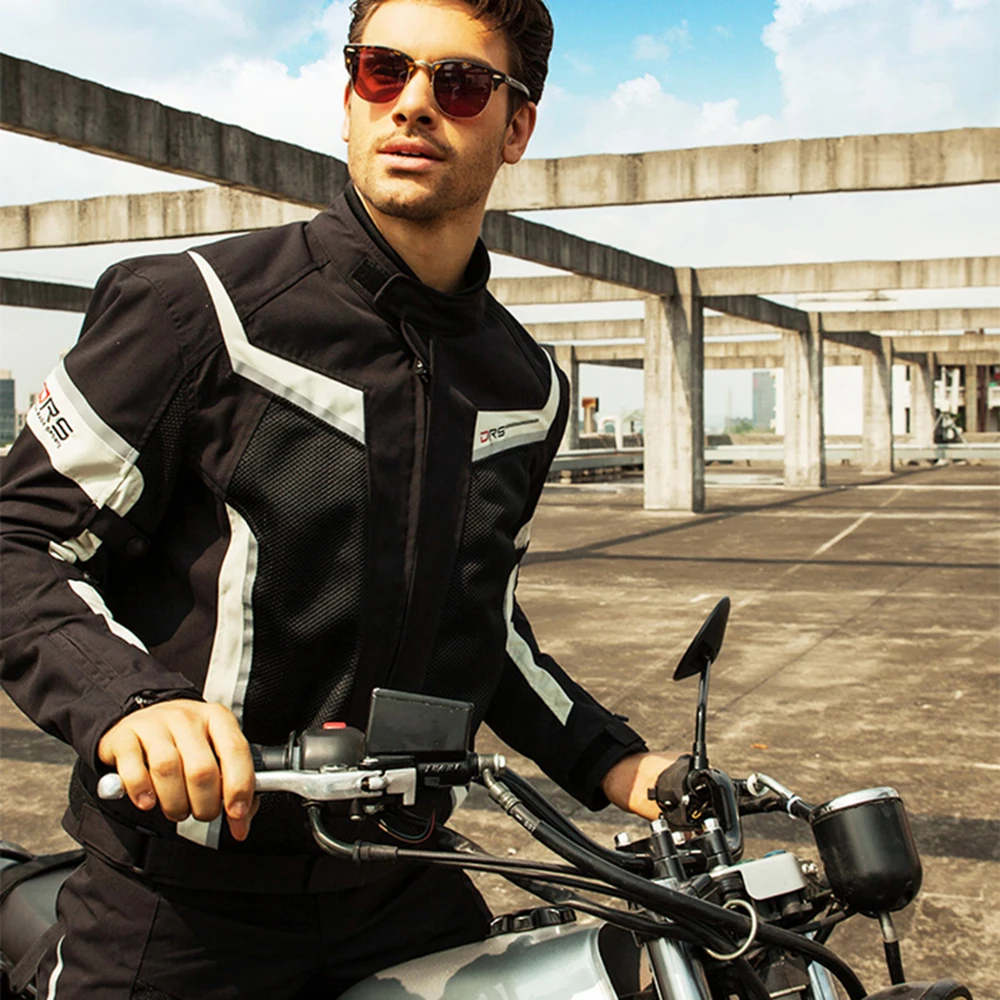 

DUHAN Men Motorcycle Jacket Breathable Mesh Moto Motorcycle Pants Suit Protective Gear Spring Summer Touring Clothing Set Armor