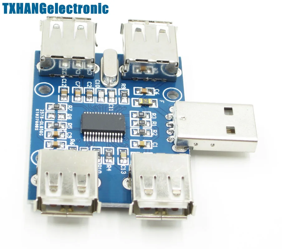 5V usb хаб USB2.0 Hub концентратор 4 муфтовый стыковочный USB плата расширения Модуль|5v