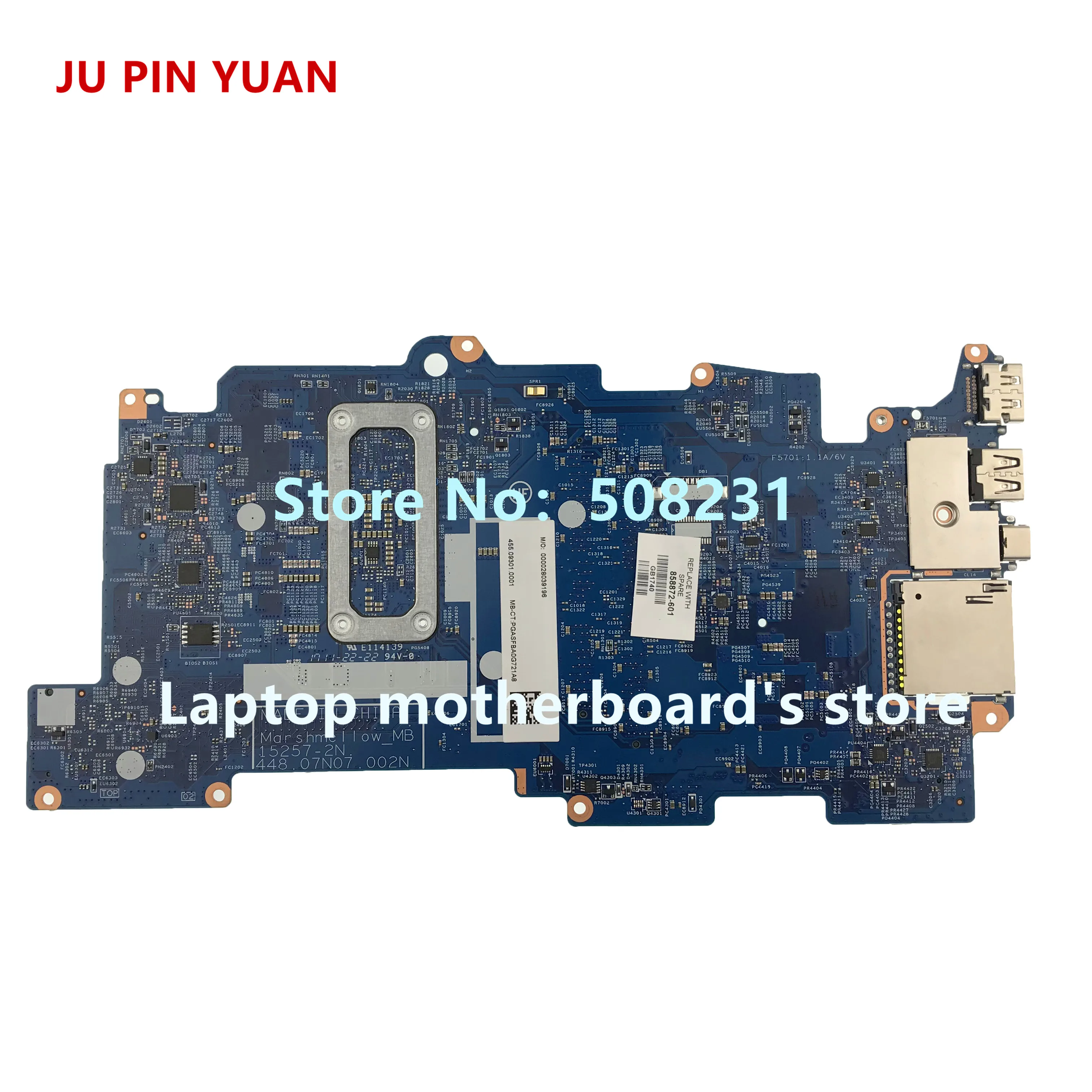 JU PIN Юань 601-903241 448.08J04.0011 для hp Pavilion x360 Кабриолет 13-u Материнская плата ноутбука PentN3710 полностью протестирована
