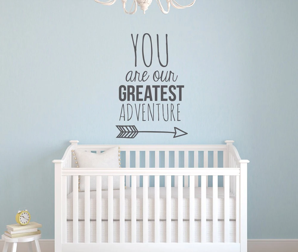 

You are our Greatest Adventure Wall Decal Baby Nursery Vinyl Art Stickers for Kids Rooms Quote Decals Mural Room Decoration D452