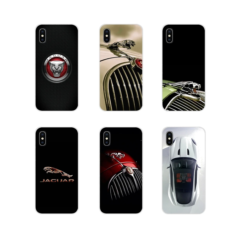 Для Apple iPhone X XR XS MAX 4 4S 5 5S 5C SE 6 6S 7 8 Plus ipod touch Jaguar Автомобильный логотип аксессуары