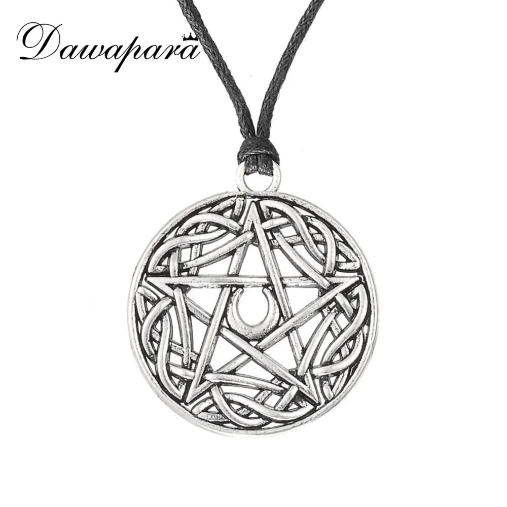 Dawapara Wicca языческий полумесяц подвеска в виде пятиконечной звезды подвески колец