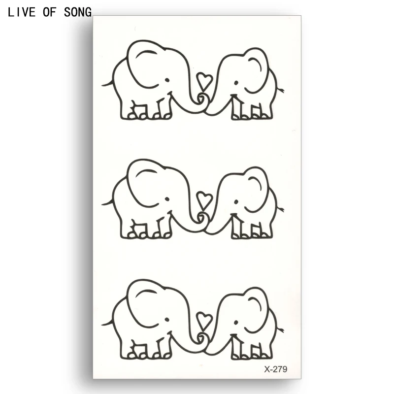 Фальшивая временная Переводные водяные татуировки черные линии любовь наклейка