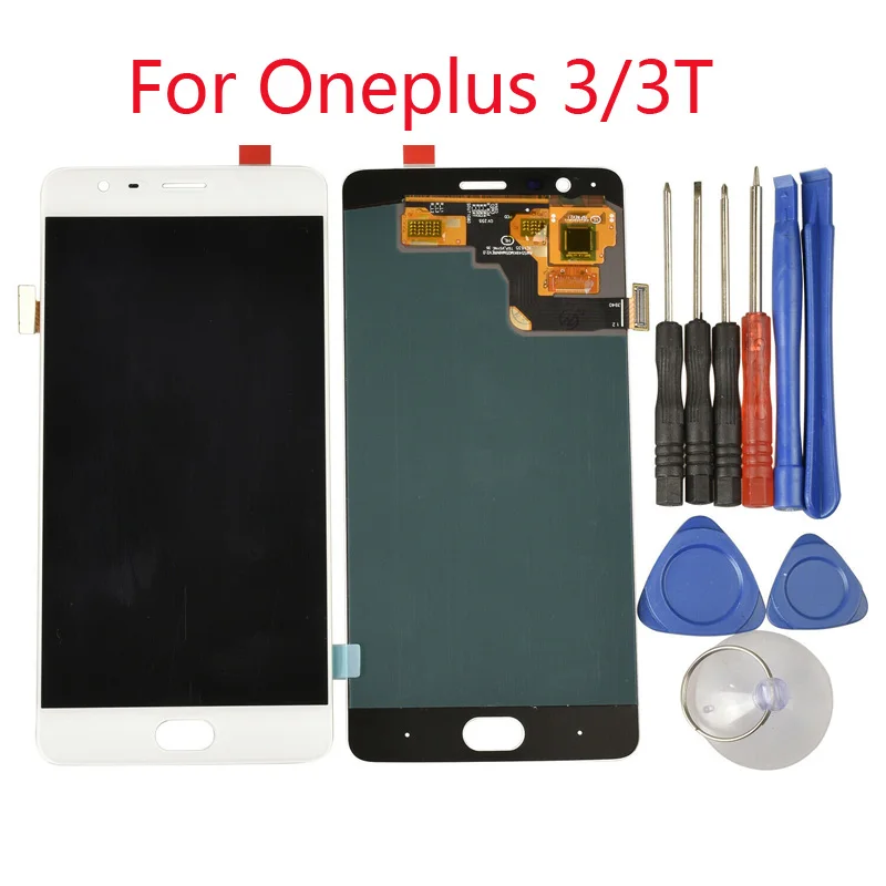 100% оригинал для Oneplus 3 A3000 A3003 ЖК экран и дигитайзер полная сборка с инструментами