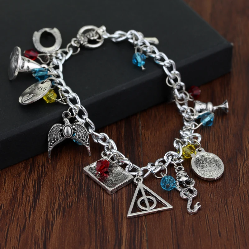 Модные браслеты Horcrux с камнями Дары смерти темная метка Сортировочная шляпа