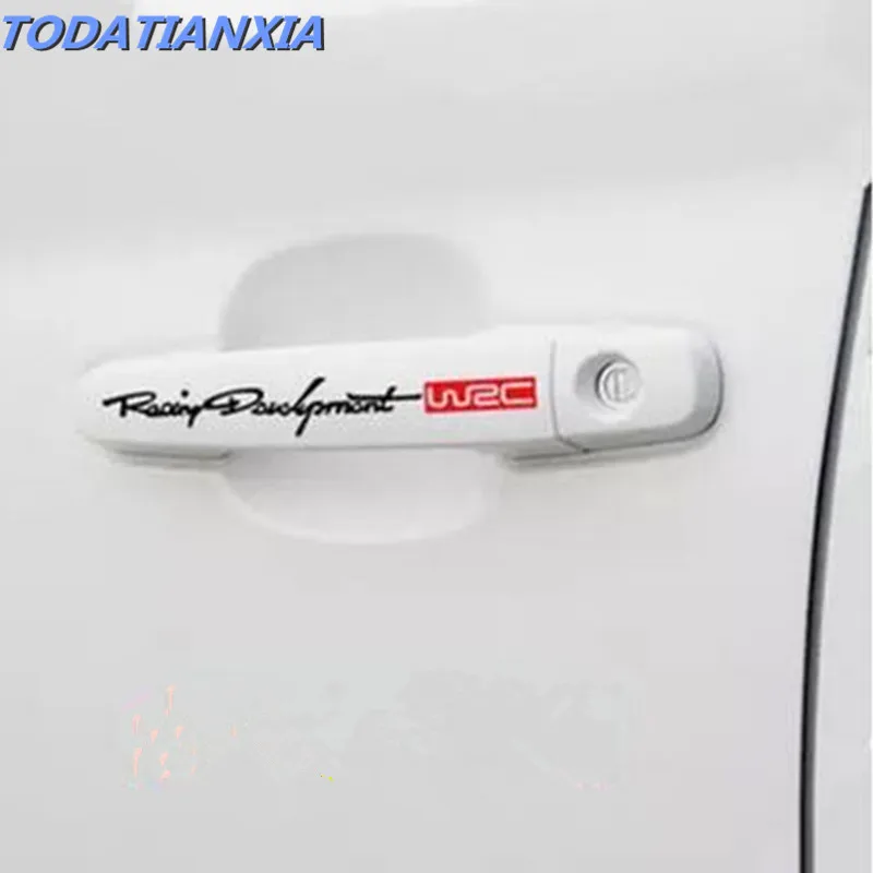 4 шт. наклейки на дверные ручки для chevrolet lifan x60 citroen hyundai i30 audi a4 a6 c6 bmw f10 b7