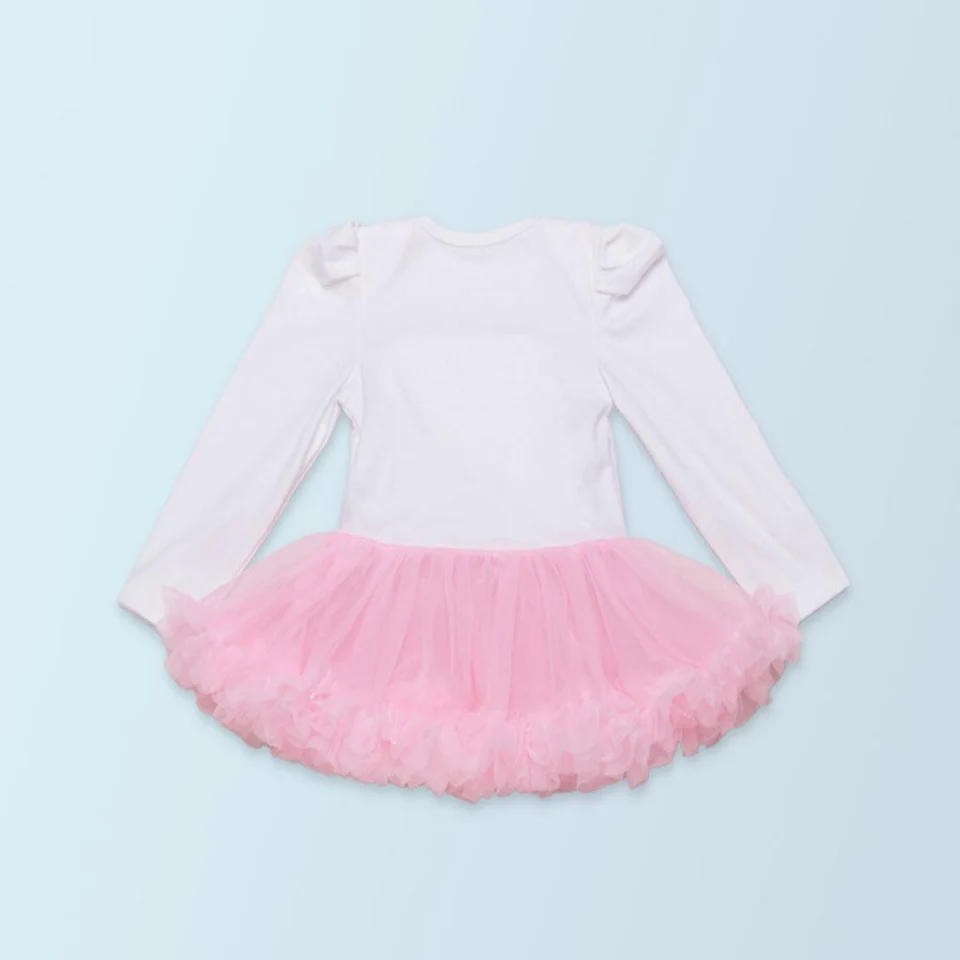 Комплект из 3 предметов Платье с длинными рукавами для маленьких девочек Цвет