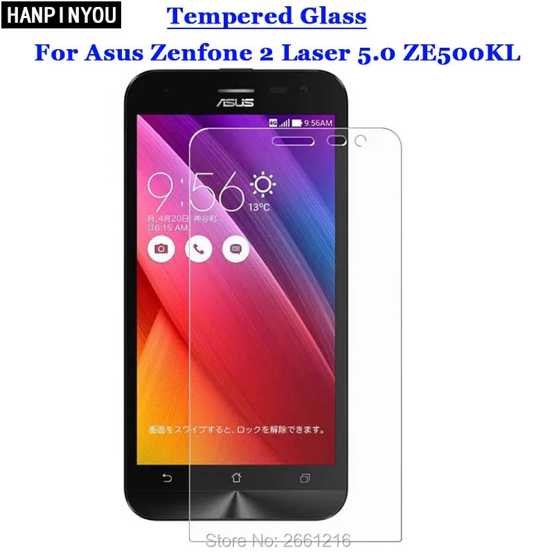 Закаленное стекло 9H 2.5D Для Zenfone 2 Laser ZE500KL Премиум Защитная пленка для Asus 5 0