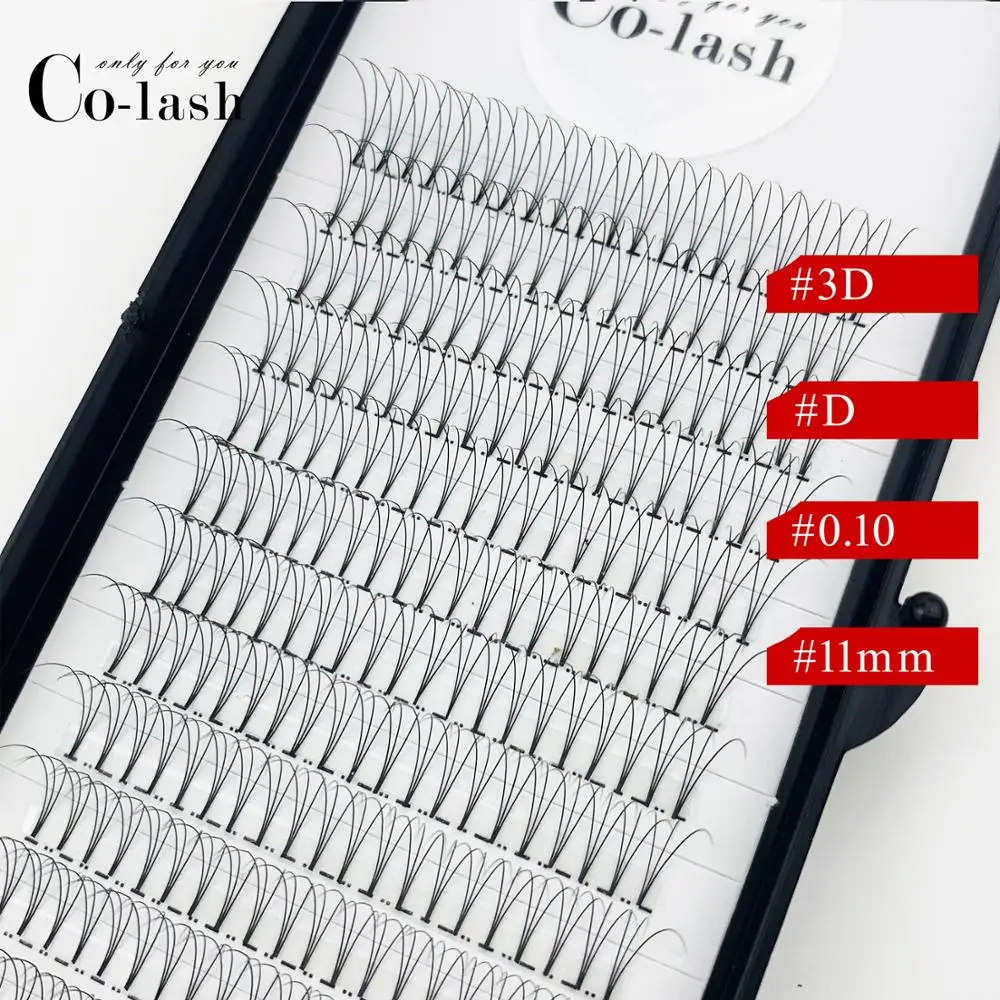 Colash русский объем цветные ресницы расширение D Curl предварительно сделанные вентиляторы ресниц Горячая индивидуальный ресниц расширения
