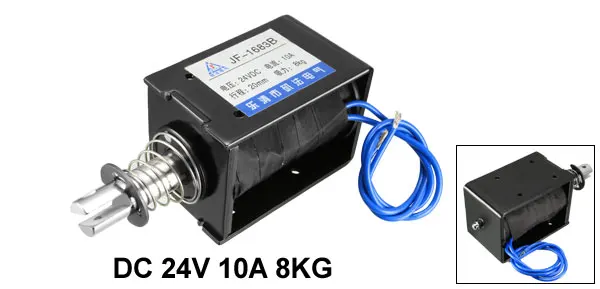 JF-1683B Uxcell DC 12 V/24 V Электромагнитный Электромагнит 400mA/10A 8 кг/40N 10/20 мм тянуть Тип открытая рамка прямолинейного движения с хорошим качеством, электромагнит - Цвет: JF-1683B