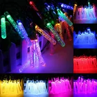 20 светодиодный садовый светильник на солнечной батарее наружные светодиодные лампы на солнечной батарее, красочная сказочная Водонепроницаемая Гирлянда для украшения загородного дома, рождественской вечеринки