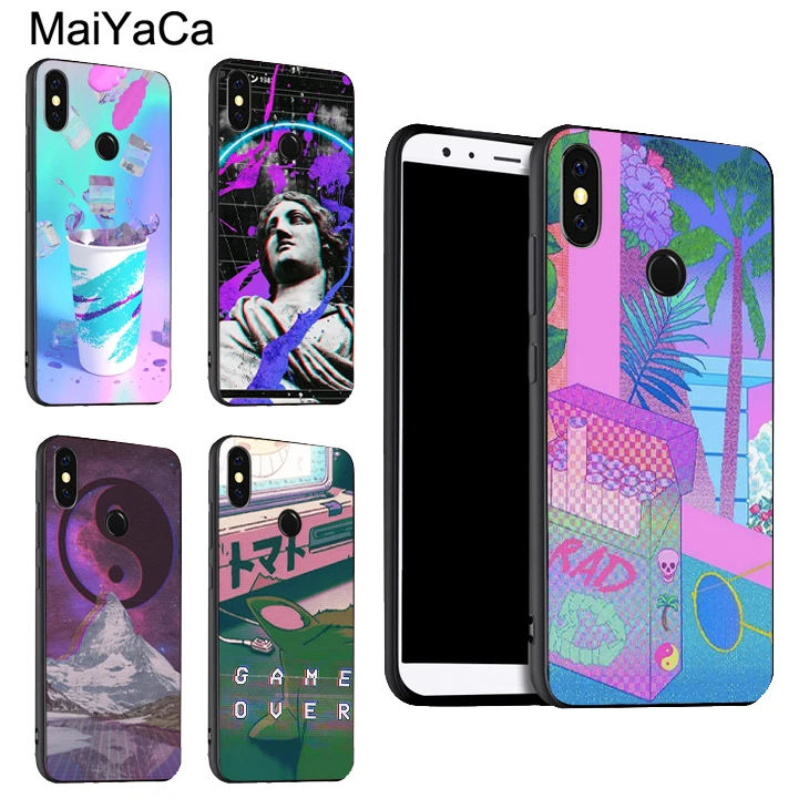 Эстетичный чехол Vaporwave для Xiaomi Redmi Note 10 Pro 7 8 8T 9S 9 9T 9C 9A 8A|Бамперы| |