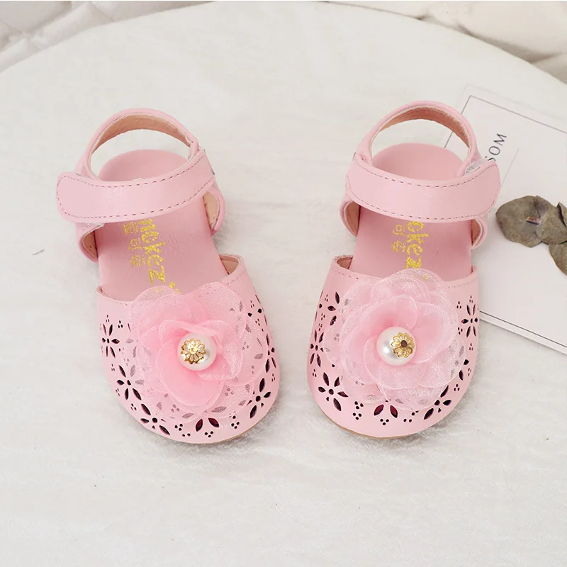 Новинка Лето 2019 сандалии для девочек обувь маленьких детей принцессы с цветочным