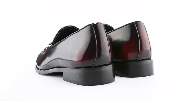 Men Genuine Cow Leather Dress Shoe Design Brand Shoes Male Classic Tassel Brogue Shoe Mans Footwear Formal Wedding Bullock Shoes