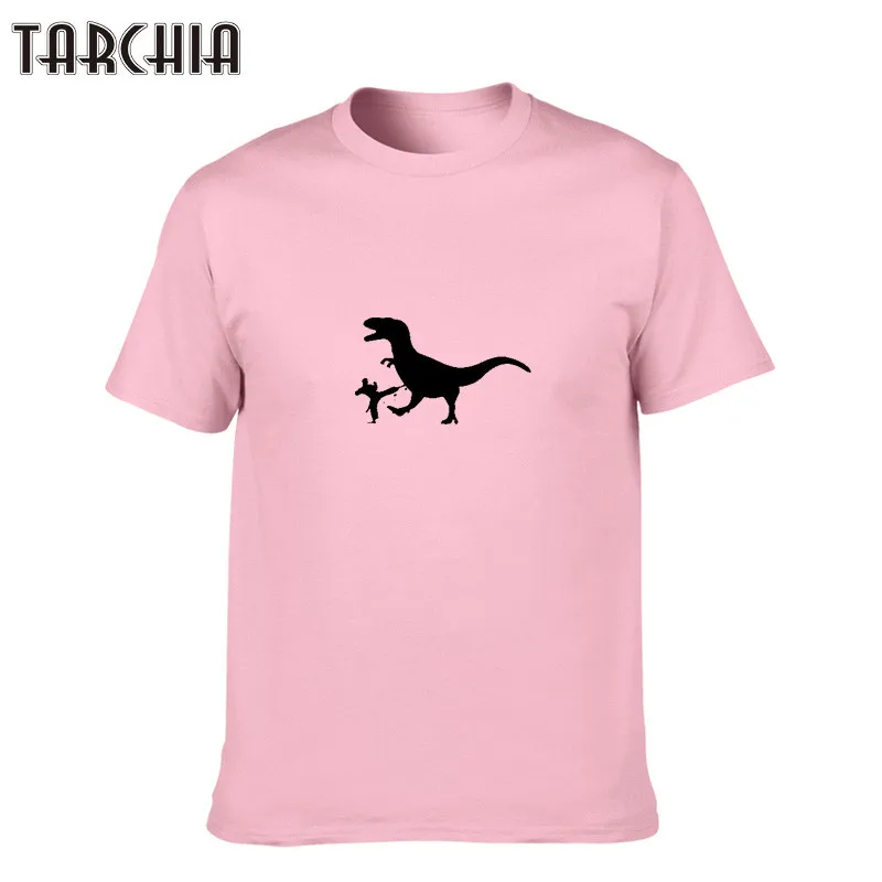TARCHIA 2021 модная мужская футболка с принтом динозавра забавная черная/белая