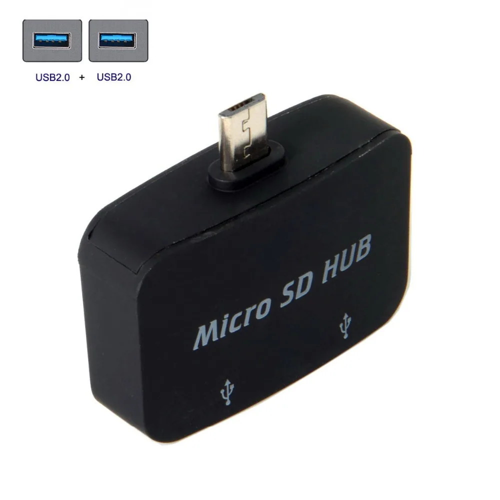 5Pin микро USB OTG к двойным портам 2 0 концентратор адаптер для сотового телефона и