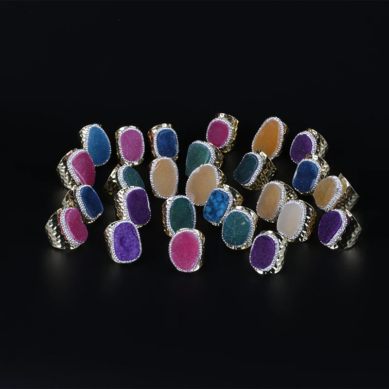 Натуральный Синий Грубая Druzy Drusy хрустальный камень горный хрусталь очарование
