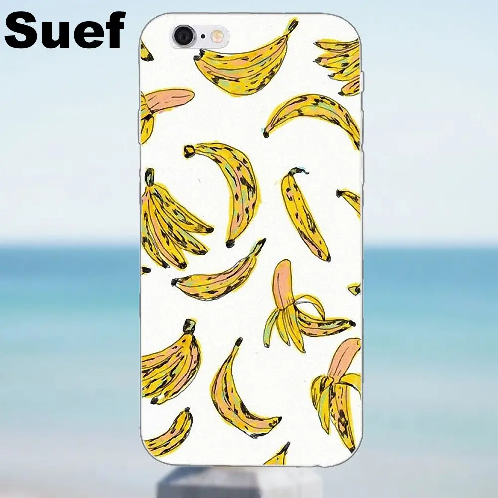 Suef для iPhone 4 4S 5 5S 5C SE 6 6S 7 8 Plus X Samsung Galaxy J1 J3 J5 J7 A3 A5 2016 2017 мягкий узор телефон Фрукты