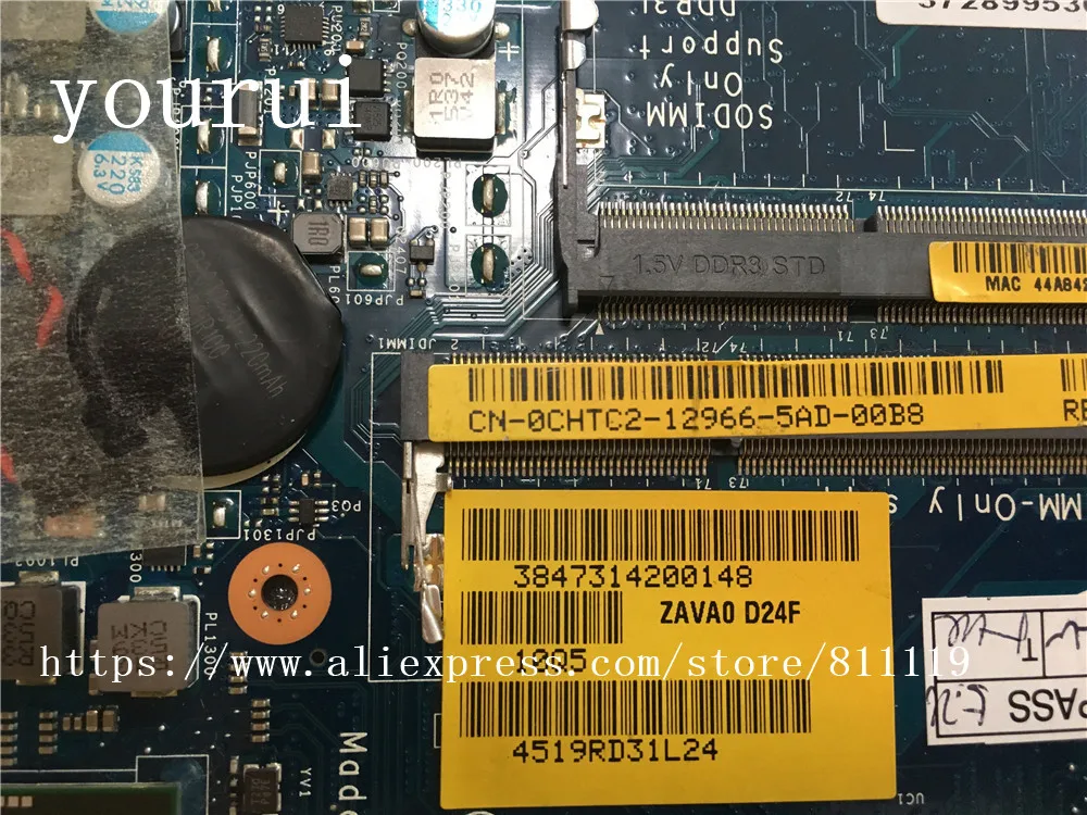 Yourui для материнская плата ноутбука Dell Inspiron 5447 SR1EF i5-4210u Процессор CHTC2 0CHTC2 CN-0CHTC2 ZAVC0