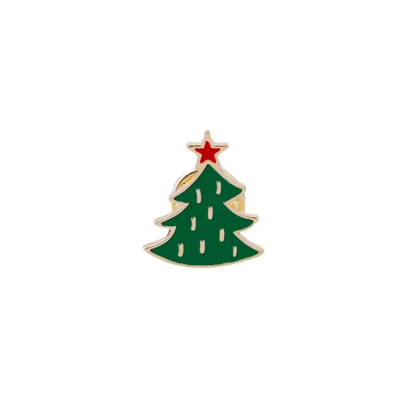 Hot Cartoon Christmas Gift Brooch Metal Pins Creative Santa Claus Jingle Bells Tree Socks Candy Donuts Enamel Pin Badge Brooches | Украшения