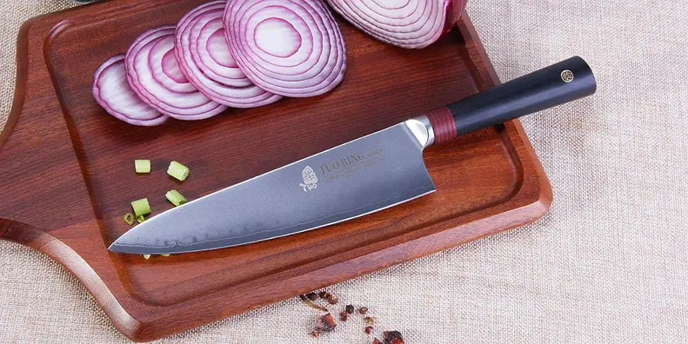 Нож шеф повара кухонные ножи из дамасской розы японские AUS 10 HC нержавеющей Steel G10 с