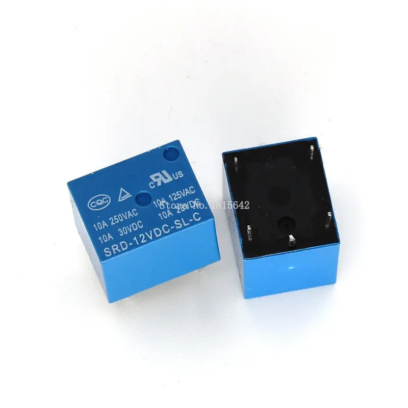 5 шт./лот SRD-12VDC-SL-C SRD-12 контактов 12В 10А DC катушка PCB реле | Электронные компоненты и