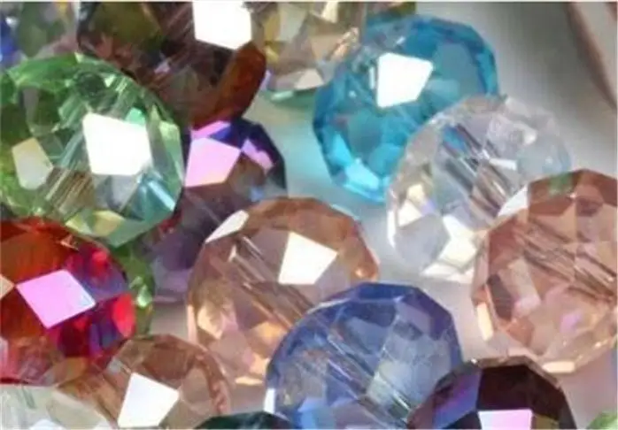 

200 шт., стеклянные бусины с гранями, 4 Х6 мм