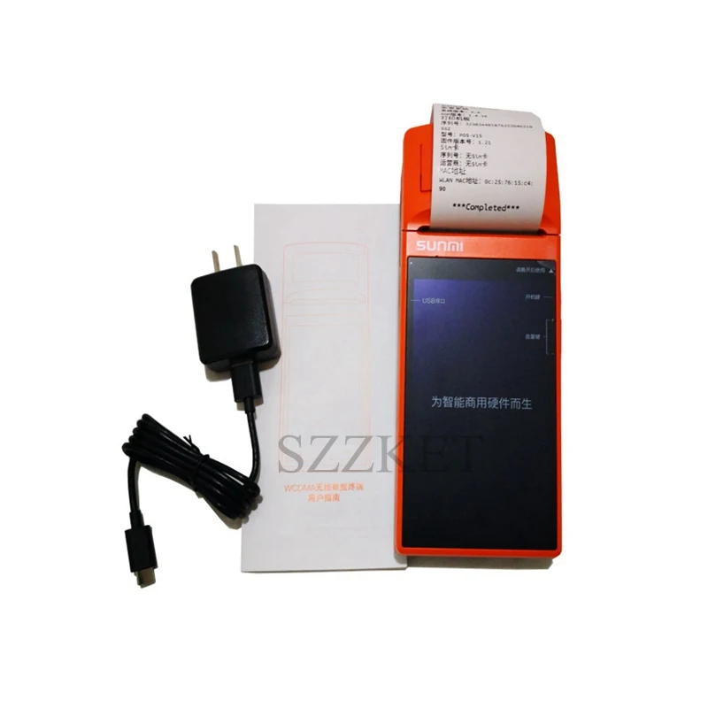V1S сборщик данных Android Ручной беспроводной Bluetooth принтер POS терминал PDA