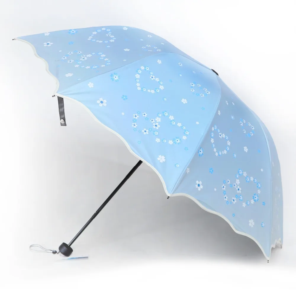 Складные зонты для женщин ветрозащитный солнцезащитный волшебный цветочный