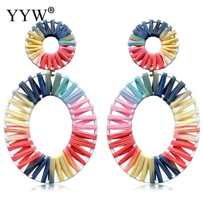 YYW Pendientes Mujer новые богемные серьги-подвески ручной работы для женщин разноцветные