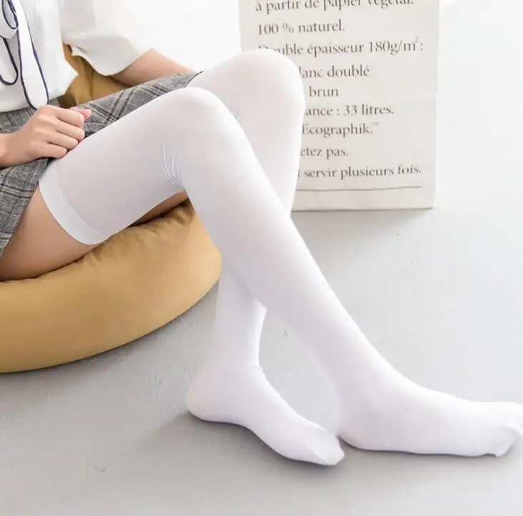 white 65-80 см, модные сексуальные гольфы для женщин, кавайные полосатые гольфы, женские Компрессионные гольфы для девочек, женские гольфы - Цвет: white