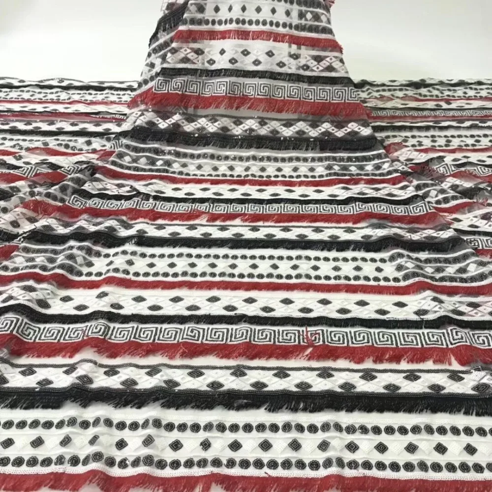 Красивая вышитая перьями Тюлевая сетчатая кружевная ткань женская с хорошим