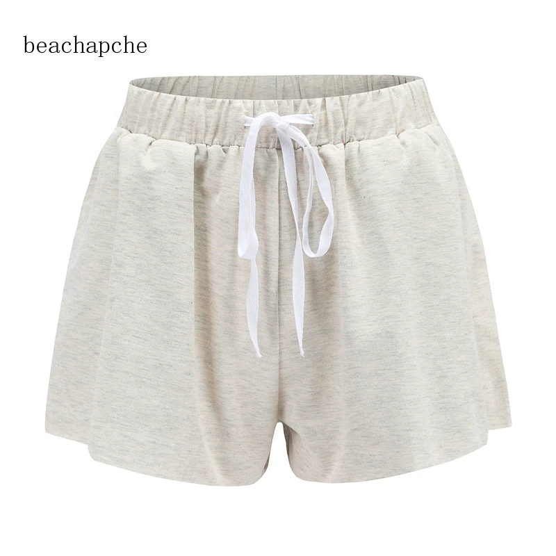 3 цвета сплошной эластичный шнурок на талии летние шорты для женщин модные