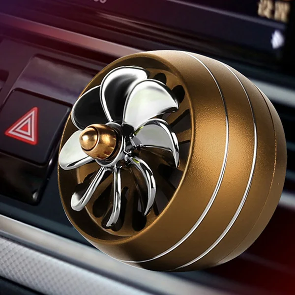 Gold Универсальный автомобильный освежитель воздуха, светодиодный освежитель воздуха, автомобильный ароматизатор, ароматизатор, парфюм, Клипса-диффузор, автомобильный Кондиционер, выход товара - Название цвета: Gold