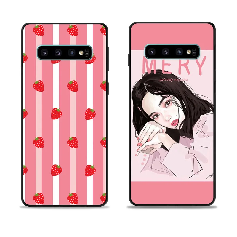 Чехол для Samsung Galaxy S10 + мягкий силиконовый чехол из ТПУ с принтом Plus G9750 защитный