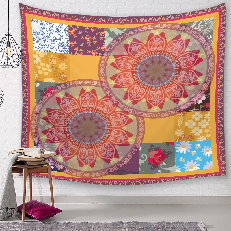 beautiful boho bohemian tapestry vintage floral indian wall hanging decoration for home elephant moroccan tapiz decor | Дом и сад