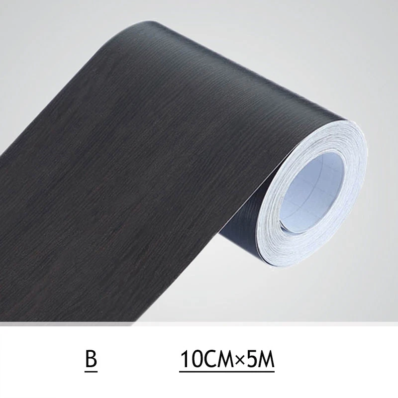 B 5M Bathroom PVC Self Adhesive Wallpaper Border Vinyl Waterproof Wall Stickers Waist Paste DIY Creative Waistline Tiles Borders - Цвет: B