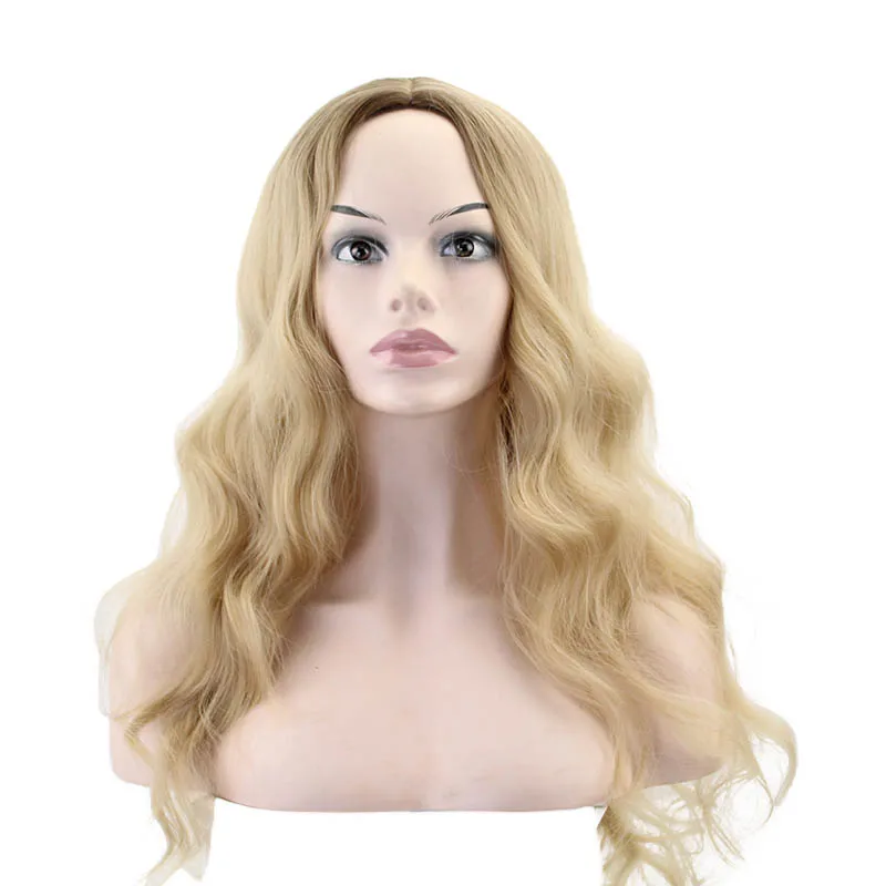 Женский термостойкий парик JOY &amp BEAUTY маленькие кудри из темного корня и золота 24