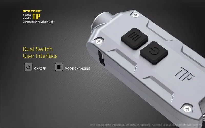 Заводская цена Nitecore наконечник металлический конструкция USB Перезаряжаемый брелок свет с 360 люмен