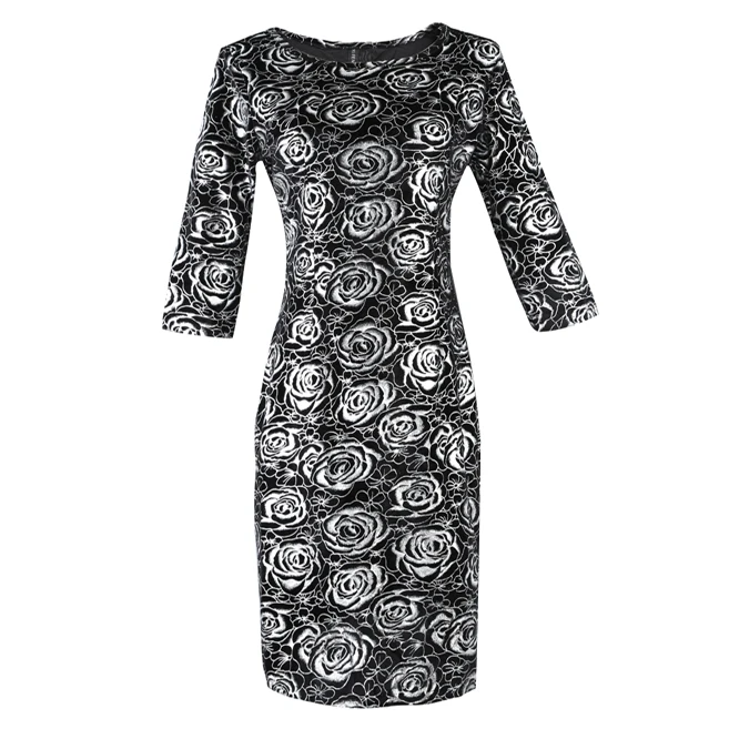 Женское платье бархат фланель элегантный Цветочный принт Винтаж установлены