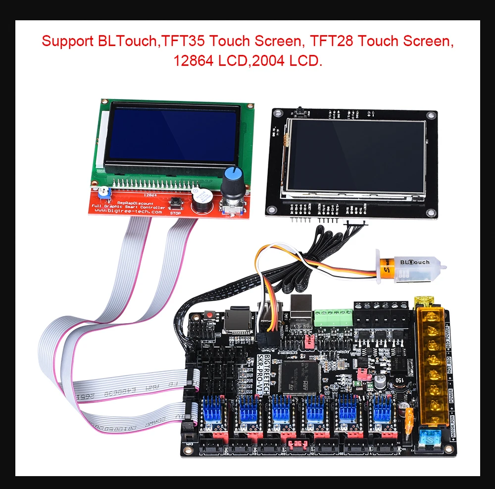BIGTREETECH SKR PRO V1.1 Плата управления для TMC2209 TMC2208 UART TMC2130 SPI обновление 32 бит 3d принтер доска двойной Z SKR V1.3 CNC