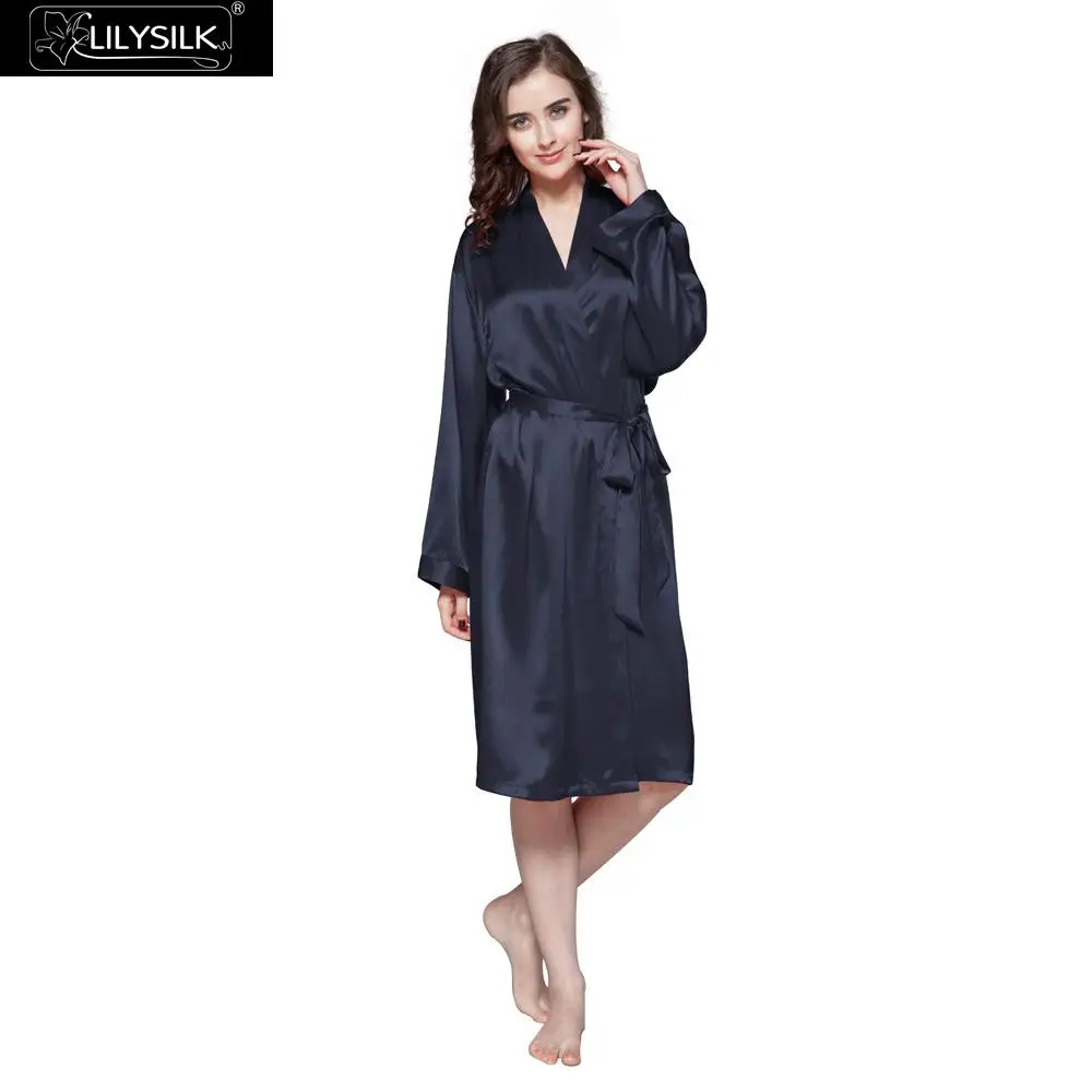 Lilysilk халат женский домашняя одежда для женщин 100% шелковый атласные классические