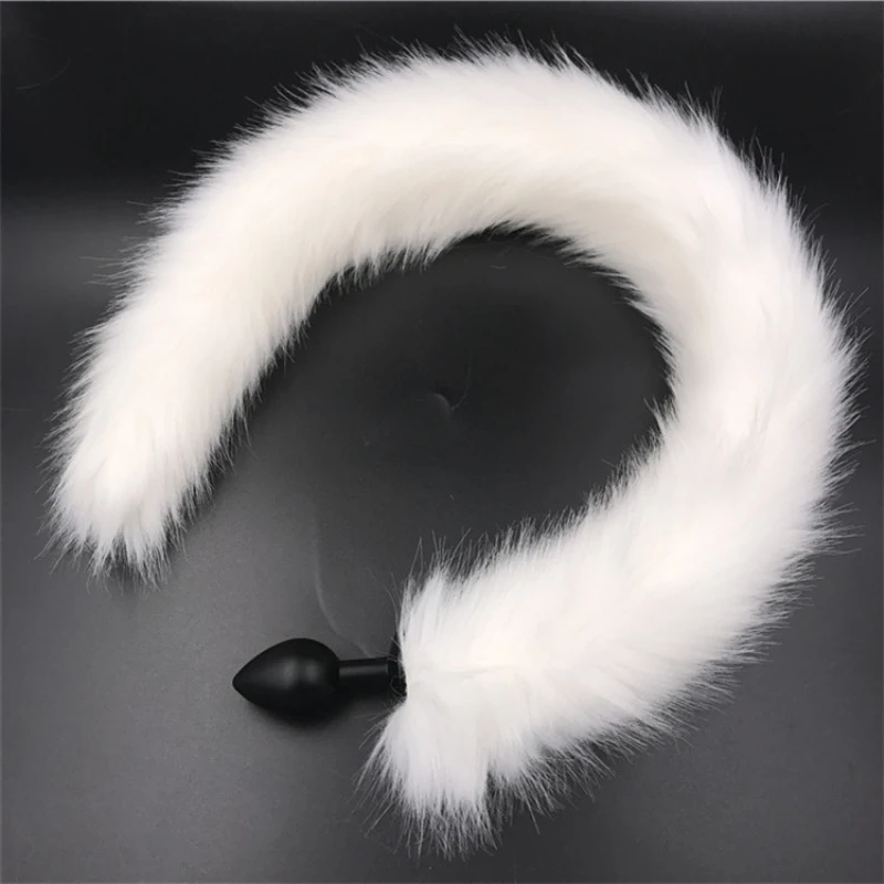 Anal Plug Tails Faux Fox Tail 3 Size Butt White Plush Metal Masturbator Anus Dilator Sex Toys for Couples H8-1-117D | Красота и